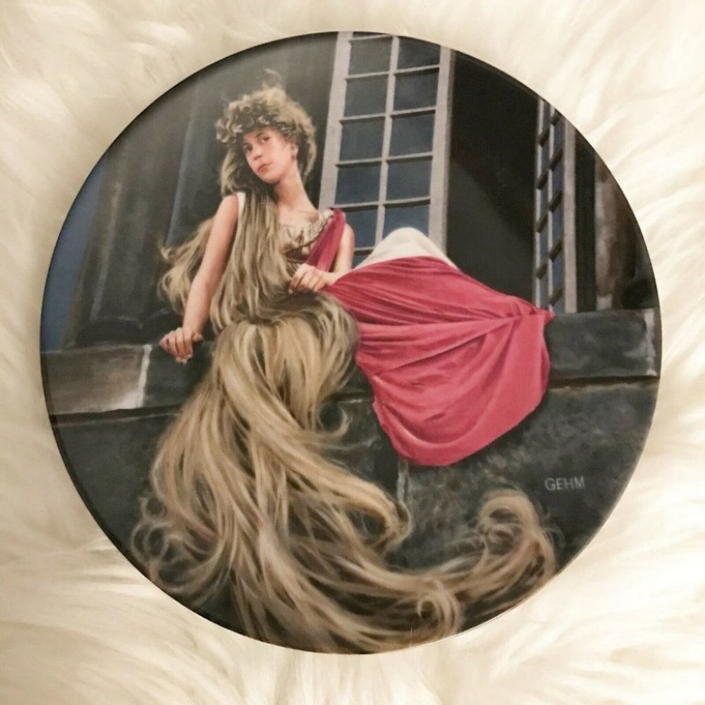 RAPUNZEL PLATE BY CHARLES GEHM FROM GRIMMS FAIRY collectors